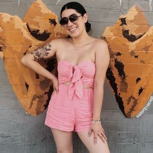 Gingham Romper